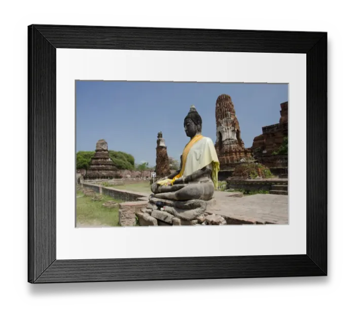 Framed Print : Thailand, Ayutthaya. Wat Mahathat (aka Wat Maha That) was the historic royal monastery