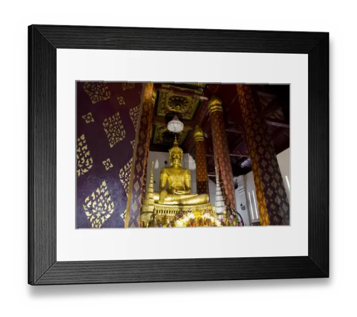 Framed Print : Thailand, Ayuthaya. Wat Na Phramane (aka Wat Naphrameru) Bronze cast seated Buddha Framed Print : Thailand, Ayuthaya. Wat Na Phramane (aka Wat Naphrameru) Bronze cast seated Buddha
