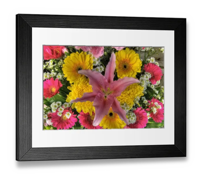 Framed Print : Southeast Asia, Thailand, Bangkok. Close-up of flowers on display at market. Credit as