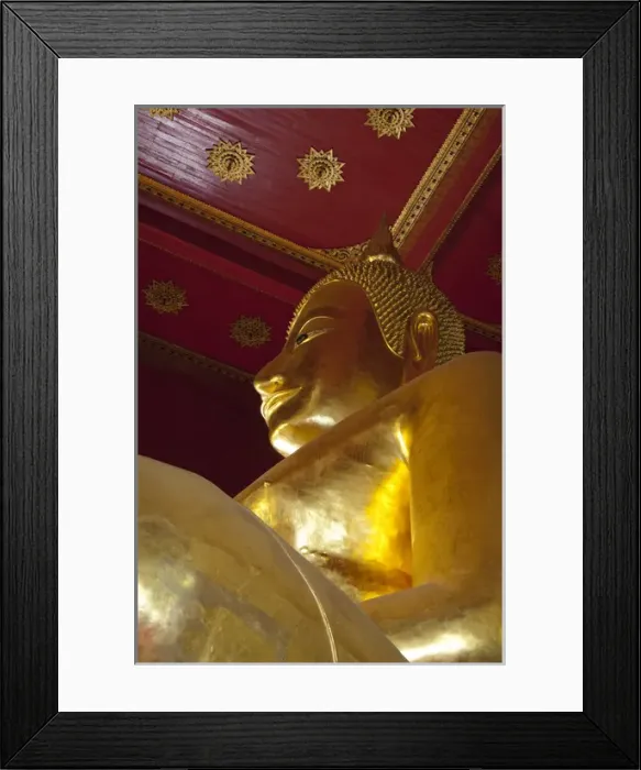 Framed Print : Thailand, Ayutthaya. Phra Mongkonbophit, seated gold Buddha circa 1538. UNESCO Framed Print : Thailand, Ayutthaya. Phra Mongkonbophit, seated gold Buddha circa 1538. UNESCO