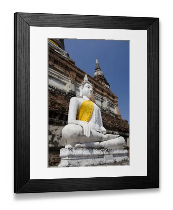 Framed Print : Thailand, Ayutthaya. Wat Phra Chao Phya-thai (aka Wat Yai Chai-mongkol)