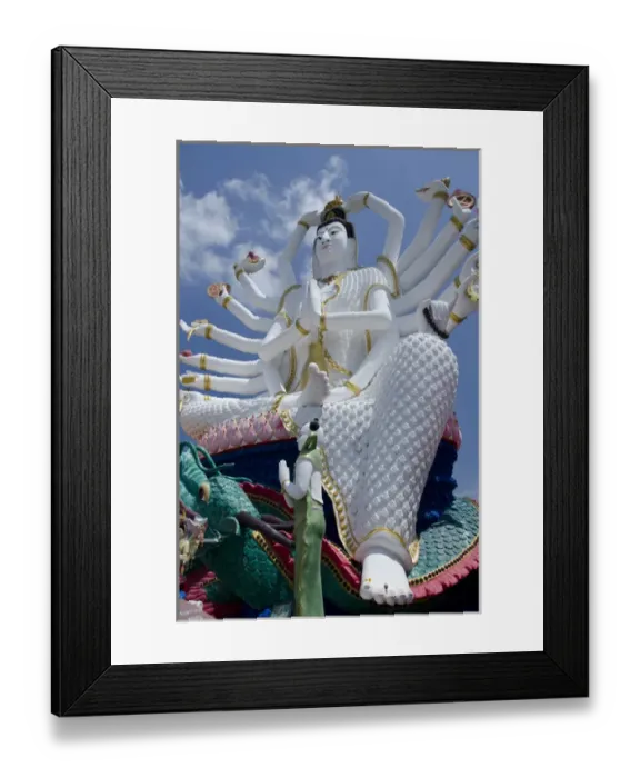 Framed Print : Thailand, Ko Samui (aka Koh Samui). Wat Plai Laem Framed Print : Thailand, Ko Samui (aka Koh Samui). Wat Plai Laem