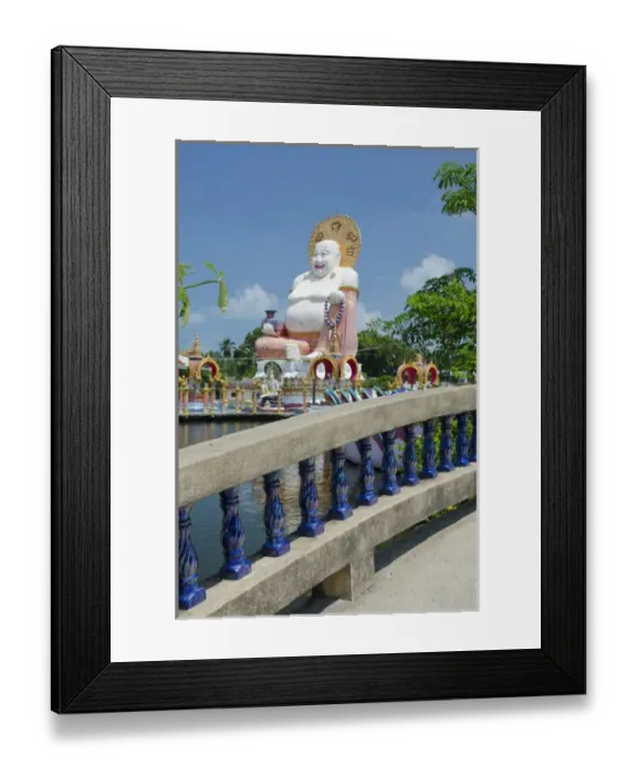 Framed Print : Thailand, Ko Samui (aka Koh Samui). Wat Plai Laem, temple and giant statue of Big Framed Print : Thailand, Ko Samui (aka Koh Samui). Wat Plai Laem, temple and giant statue of Big