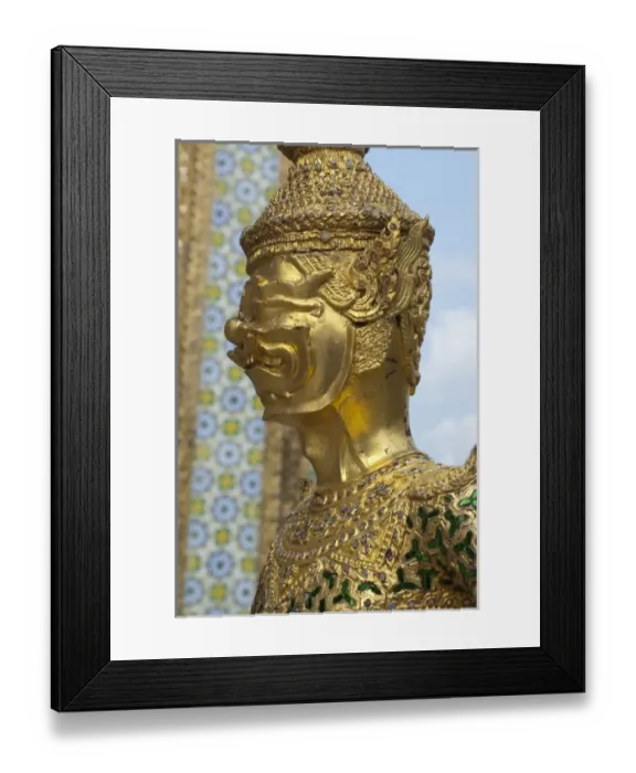 Framed Print : Thailand, Bangkok. The Grand Palace, established in 1782. The Upper Terrace monuments