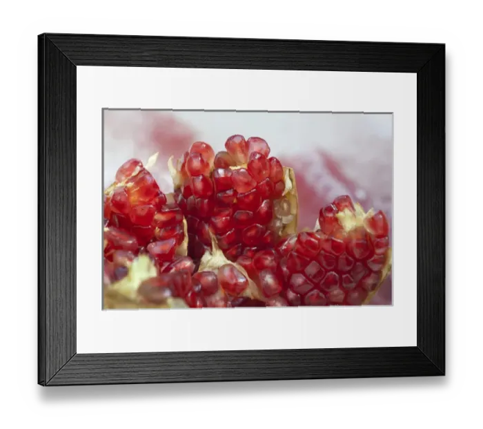 Framed Print : Thailand, Bangkok. Fresh pomegranate on ice sold on the street raw or made into juice