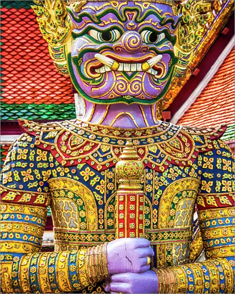 South East Asia; Thialand; Bangkok; Yaksha at wat phra kaeo The Grand Palace