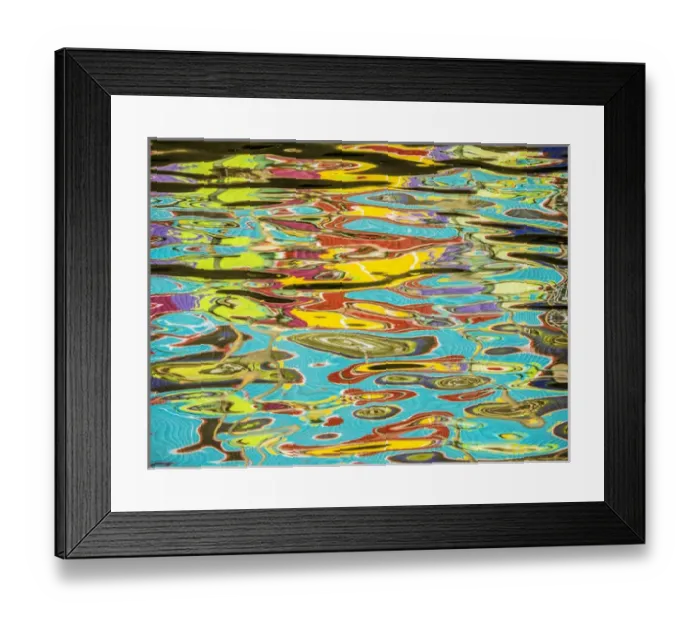 Framed Print : South East Asia; Thialand; Bangkok; Water reflections along Bangkok Canals