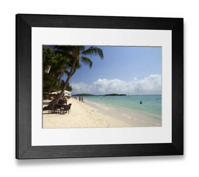 Framed Print : Chaweng beach and the Gulf of Thailand on the island of Ko Samui, Thailand