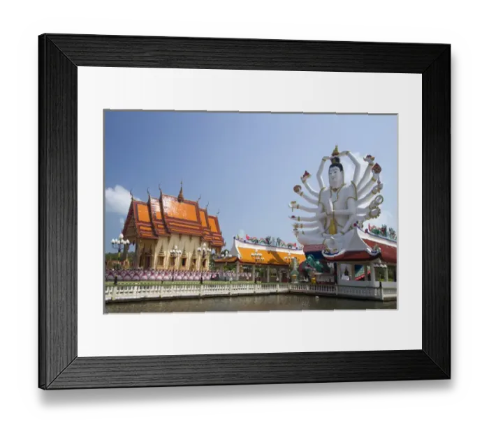 Framed Print : 18 arm Buddha statue at Wat Plai Laem temple located on the island of Ko Samui, Thailand Framed Print : 18 arm Buddha statue at Wat Plai Laem temple located on the island of Ko Samui, Thailand