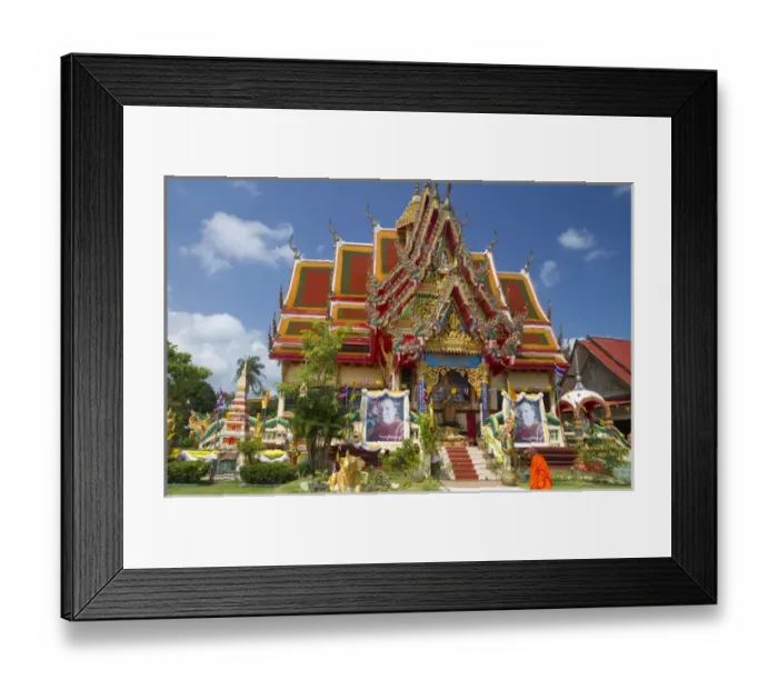 Framed Print : Wat Plai Laem temple located on the island of Ko Samui, Thailand
