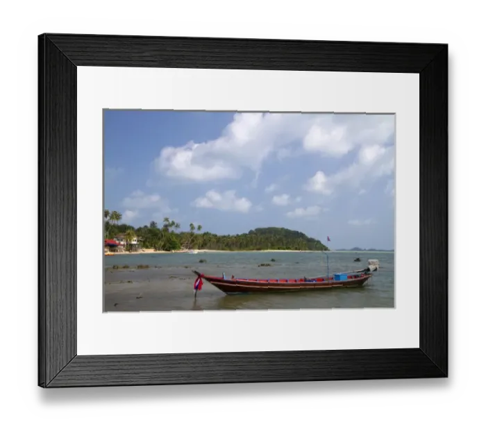 Framed Print : Fishing boat in the Gulf of Thailand on the island of Ko Samui, Thailand