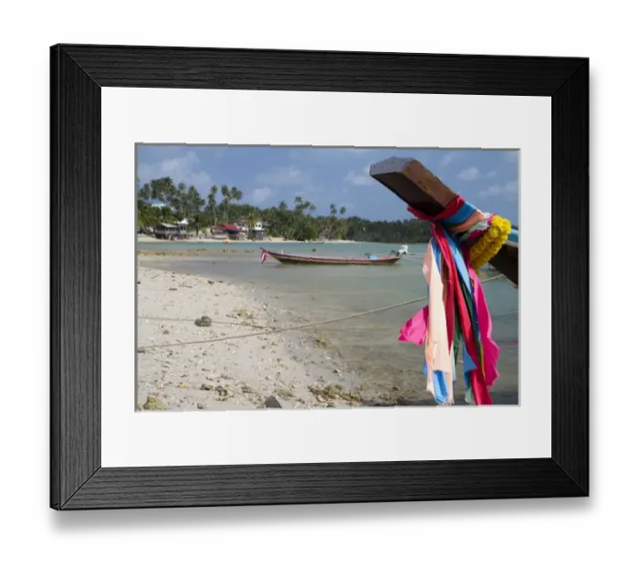 Framed Print : Fishing boats in the Gulf of Thailand on the island of Ko Samui, Thailand