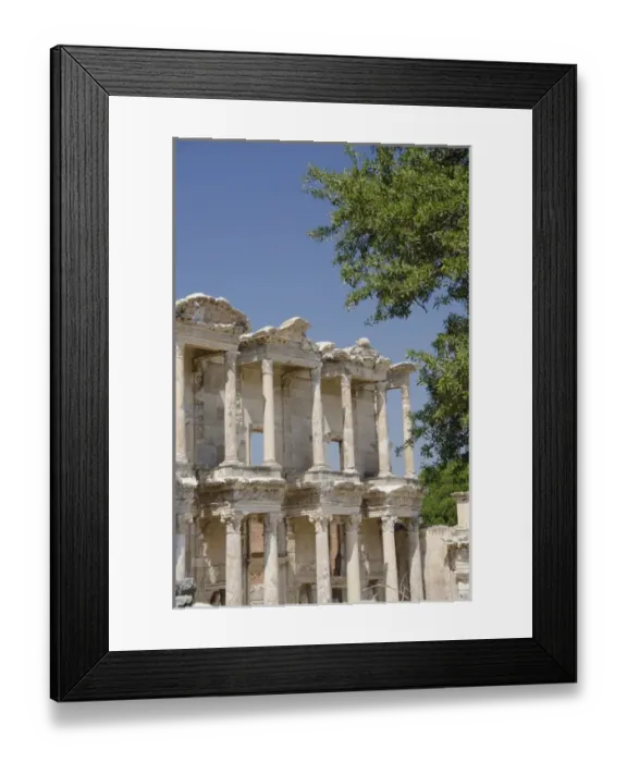 Framed Print : Turkey, Ephesus. Celsus Library, built in AD 114-117 by Tiberius for his father Framed Print : Turkey, Ephesus. Celsus Library, built in AD 114-117 by Tiberius for his father