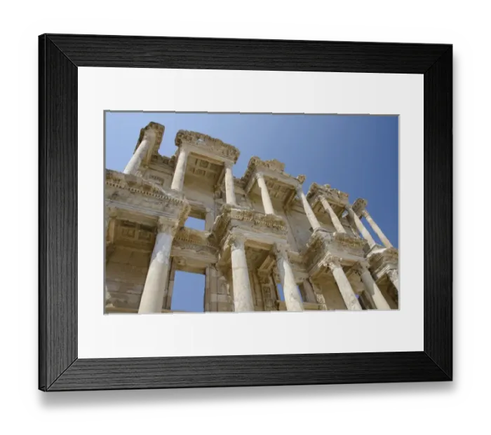Framed Print : Turkey, Ephesus. Celsus Library, built in AD 114-117 by Tiberius for his father Framed Print : Turkey, Ephesus. Celsus Library, built in AD 114-117 by Tiberius for his father