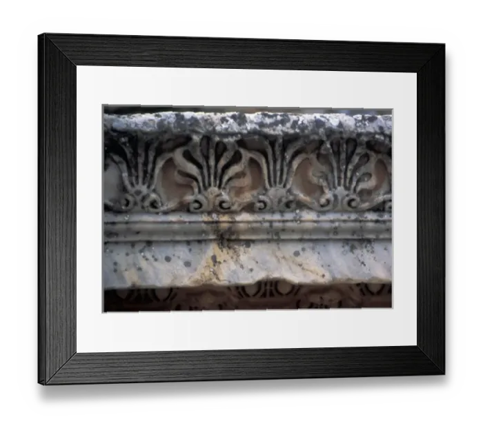 Framed Print : Europe, Turkey, Ephesus. Classical Greek marble carvings