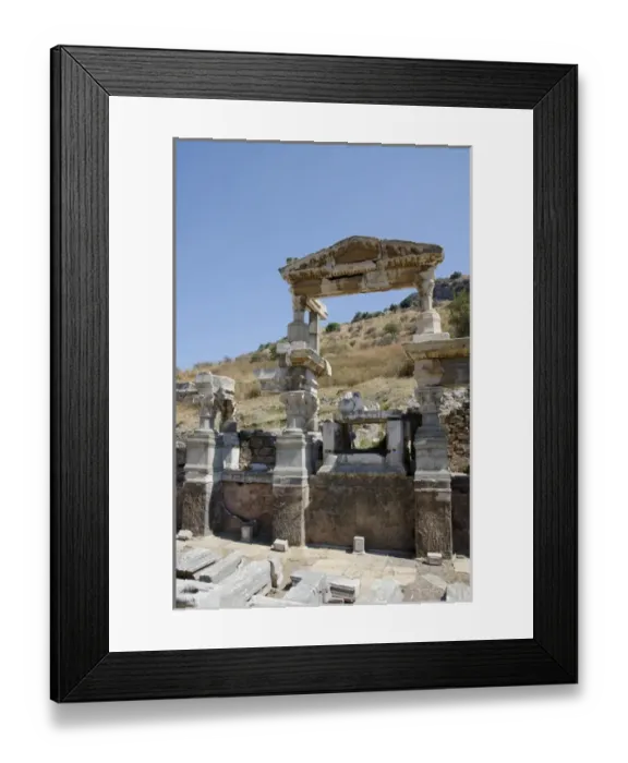 Framed Print : Turkey, Ephesus. The Nymphaeum Traiani, ancient fountain structure (c. AD 104-114) Framed Print : Turkey, Ephesus. The Nymphaeum Traiani, ancient fountain structure (c. AD 104-114)