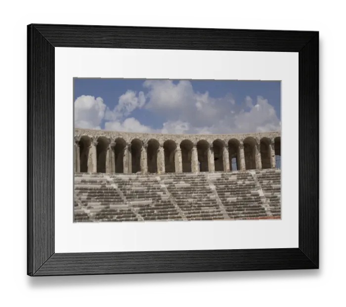 Framed Print : Turkey, Aspendos. Aspendos Theater has survived, fairly undamaged This structure has Framed Print : Turkey, Aspendos. Aspendos Theater has survived, fairly undamaged This structure has