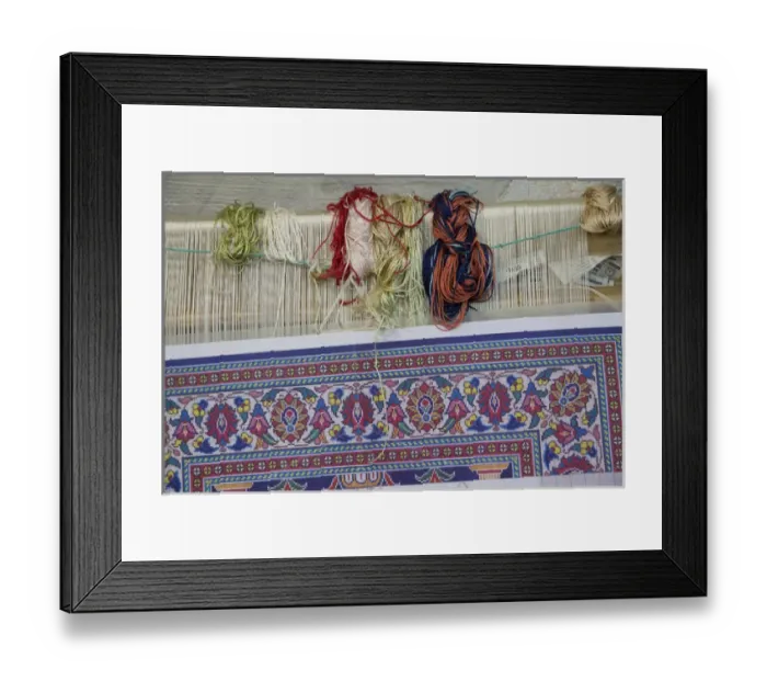 Framed Print : Asia, Turkey, Cappadoica, Nevsehir, Urgup. Turkish Carpet weaving is one of the oldest