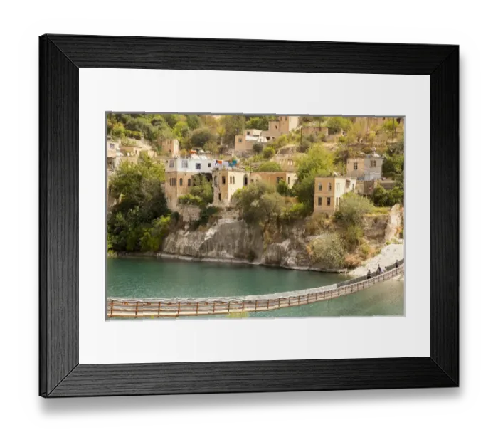 Framed Print : Asia, Turkey, Halfeti, a small farming region on the east bank of the river Euphrates