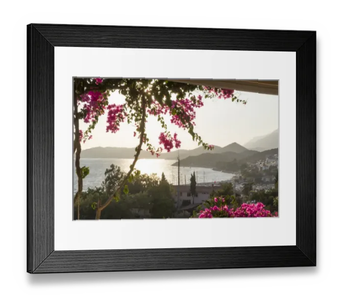 Framed Print : Asia, Turkey, Kas. Sunset over Kas. Kas is a small fishing, diving, yachting and tourist town Framed Print : Asia, Turkey, Kas. Sunset over Kas. Kas is a small fishing, diving, yachting and tourist town