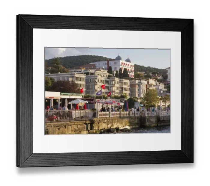 Framed Print : Asia, Turkey, Prince Islands or Princes Islands or Princess Islands. Seaside Restaurant Framed Print : Asia, Turkey, Prince Islands or Princes Islands or Princess Islands. Seaside Restaurant