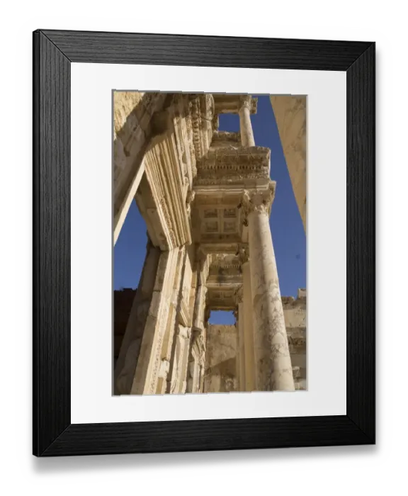 Framed Print : Turkey, Izmir, Kusadasi, Ephesus. The library of Ephesus (Celsius) was built in 117 A Framed Print : Turkey, Izmir, Kusadasi, Ephesus. The library of Ephesus (Celsius) was built in 117 A