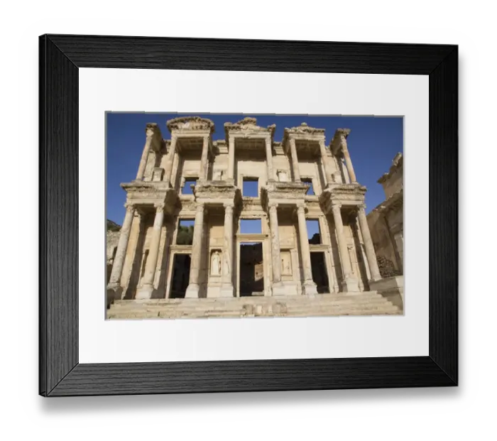 Framed Print : Turkey, Izmir, Kusadasi, Ephesus. The library of Ephesus (Celsius) was built in 117 A Framed Print : Turkey, Izmir, Kusadasi, Ephesus. The library of Ephesus (Celsius) was built in 117 A