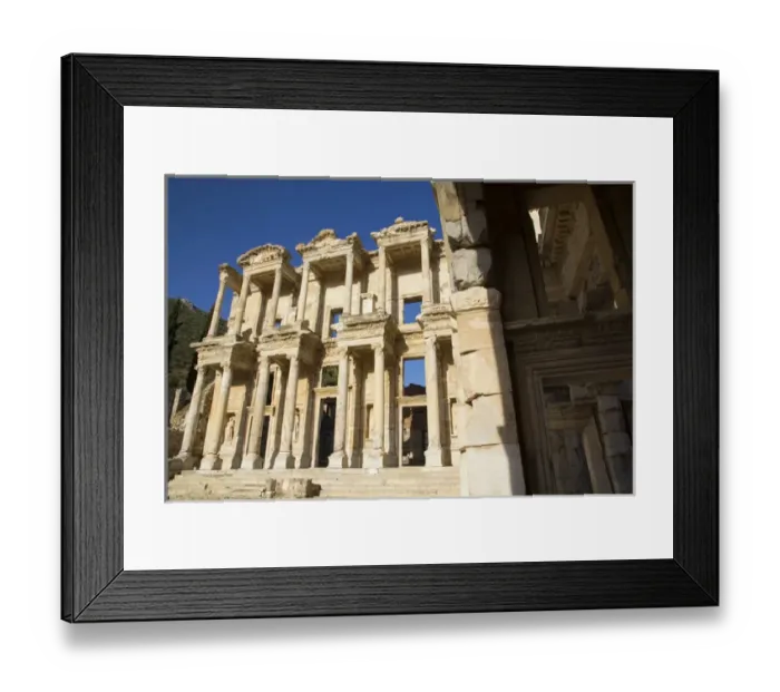 Framed Print : Turkey, Izmir, Kusadasi, Ephesus. The library of Ephesus (Celsius) was built in 117 A Framed Print : Turkey, Izmir, Kusadasi, Ephesus. The library of Ephesus (Celsius) was built in 117 A