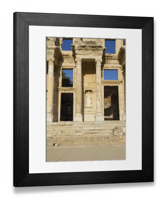 Framed Print : Turkey, Izmir, Kusadasi, Ephesus. The library of Ephesus (Celsius) was built in 117 A Framed Print : Turkey, Izmir, Kusadasi, Ephesus. The library of Ephesus (Celsius) was built in 117 A