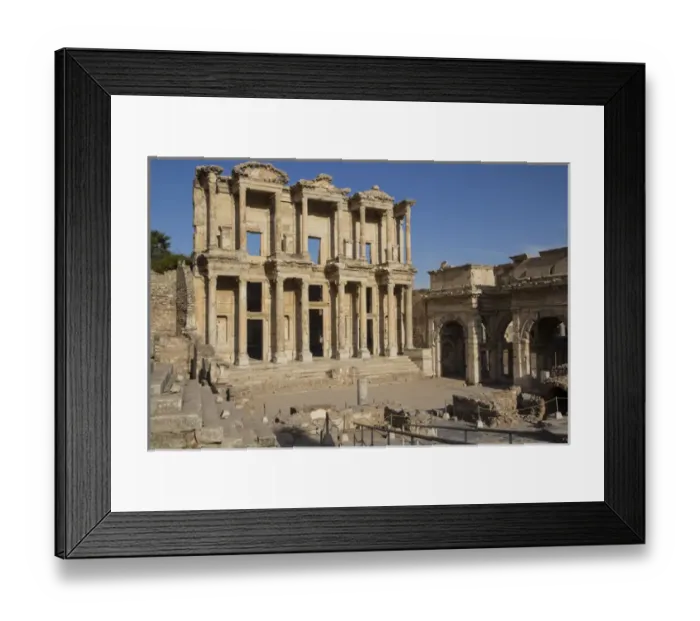 Framed Print : Turkey, Izmir, Kusadasi, Ephesus. The library of Ephesus (Celsius) was built in 117 A