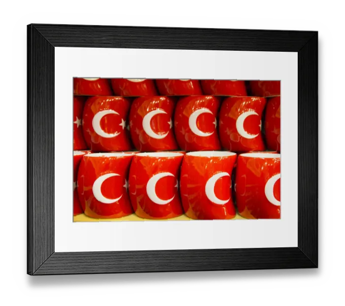 Framed Print : Asia, Turkey. Turkish souveniers often display their national flag Framed Print : Asia, Turkey. Turkish souveniers often display their national flag