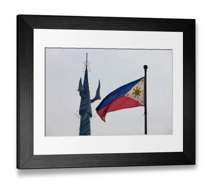 Framed Print : TV Tower and national flag, Manila, Philippines Framed Print : TV Tower and national flag, Manila, Philippines