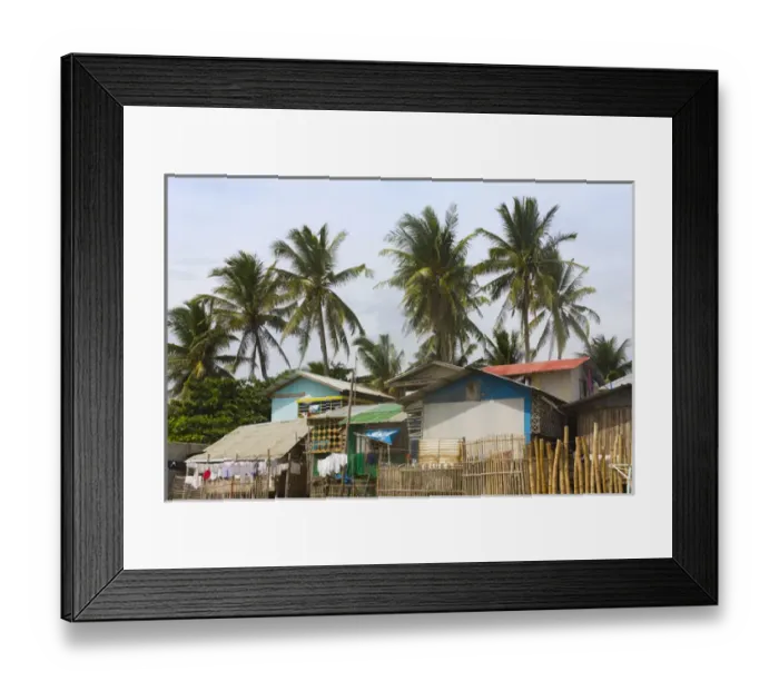 Framed Print : Fishing village, City of Iloilo, Philippines