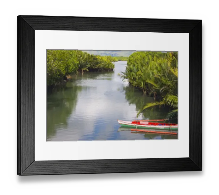 Framed Print : Canoe on the river, Bohol Island, Philippines Framed Print : Canoe on the river, Bohol Island, Philippines