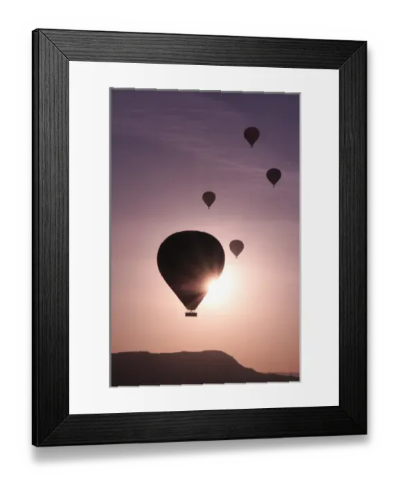 Framed Print : Turkey, Anatolia, Cappadocia, Goreme. Hot air balloons flying above / among rock formations Framed Print : Turkey, Anatolia, Cappadocia, Goreme. Hot air balloons flying above / among rock formations