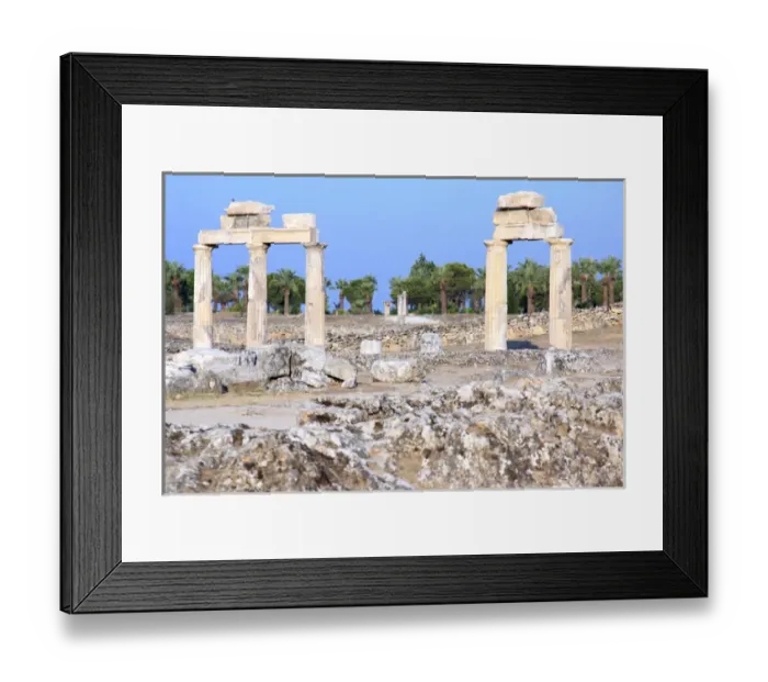 Framed Print : Turkey, southwestern Turkey, Denizli Province, River Menderes valley, Pamukkale