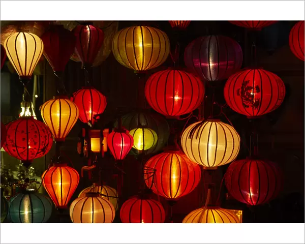 Lantern shop at night, Hoi An (UNESCO World Heritage Site), Vietnam