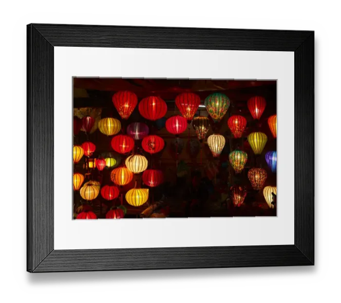 Framed Print : Lantern shop at night, Hoi An (UNESCO World Heritage Site), Vietnam