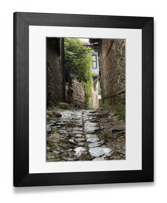 Framed Print : Turkey, Bursa, The 700-year-old village of Cumalikizik is significant site of many