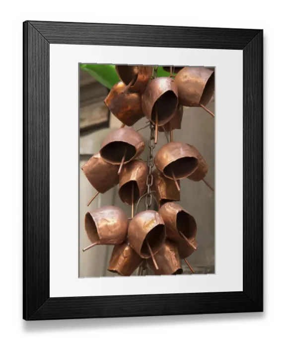 Framed Print : Asia, Turkey, Istanbul. copper bells for animals on farm. Sold in the Grand Bazaar