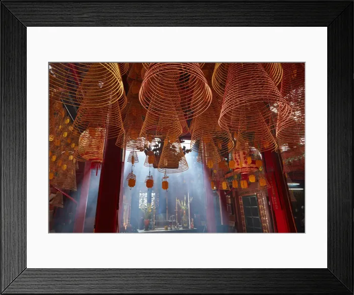 Framed Print : Smoke and incense coils, inside Ong Pagoda, Can Tho, Mekong Delta, Vietnam Framed Print : Smoke and incense coils, inside Ong Pagoda, Can Tho, Mekong Delta, Vietnam