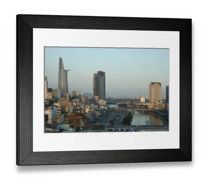 Framed Print : Apartments, Bitexco Financial Tower, high rise buildings, and Ben Nghe River, Ho Chi Minh City Framed Print : Apartments, Bitexco Financial Tower, high rise buildings, and Ben Nghe River, Ho Chi Minh City