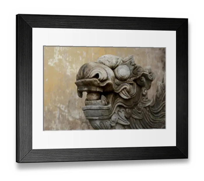 Framed Print : Asia, Vietnam. Stone lion guarding the entrance at the The Citadel, Hue, Thua Thiena'Hue Framed Print : Asia, Vietnam. Stone lion guarding the entrance at the The Citadel, Hue, Thua Thiena'Hue