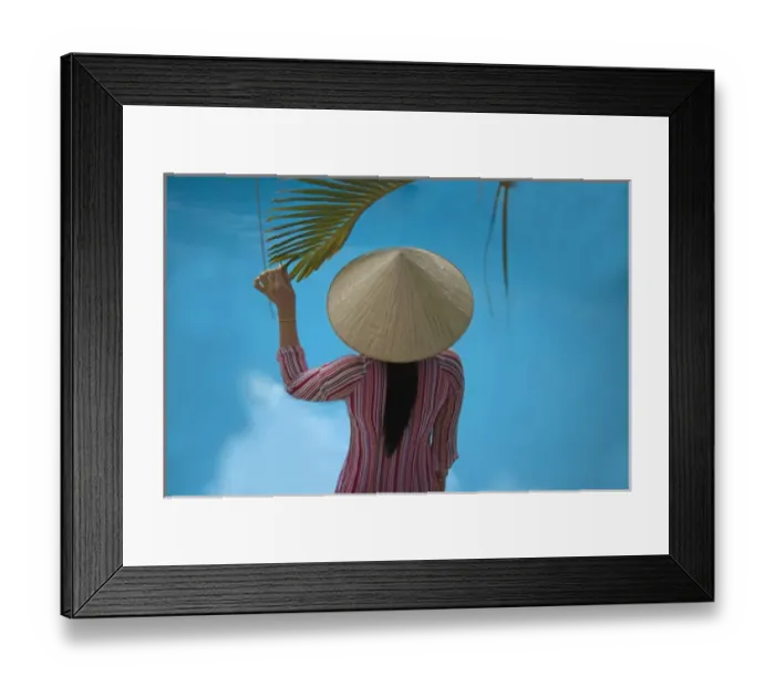 Framed Print : Girl with conical hat