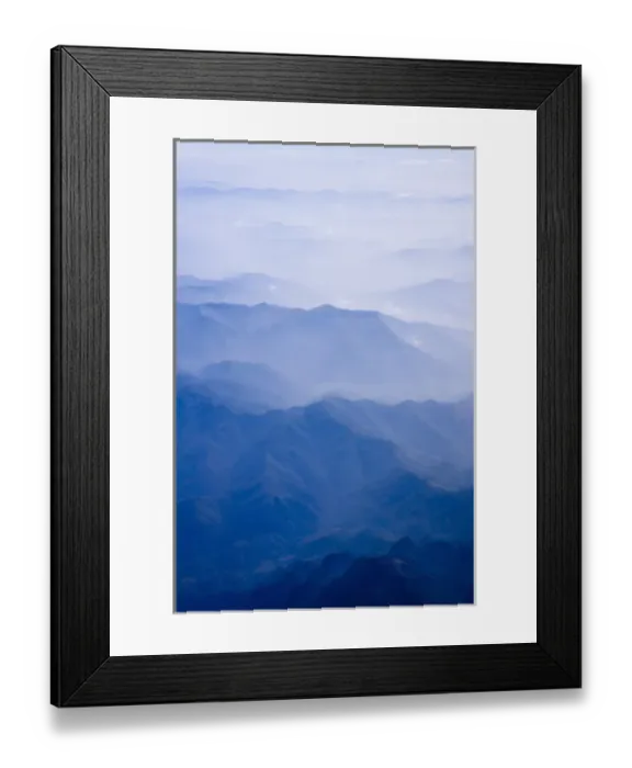 Framed Print : Aerial view of mountain layers Framed Print : Aerial view of mountain layers