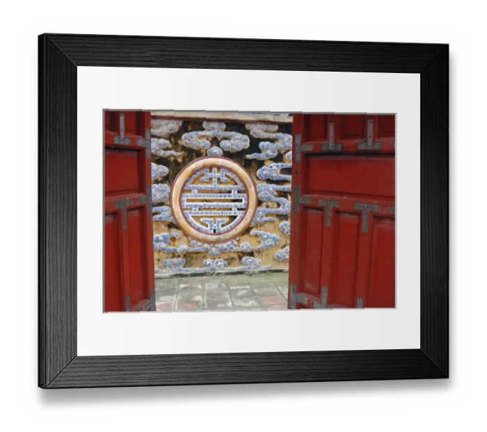 Framed Print : Asia, Vietnam. Ornate wall at the Citadel, Hue, Thua Thiena'Hue Framed Print : Asia, Vietnam. Ornate wall at the Citadel, Hue, Thua Thiena'Hue