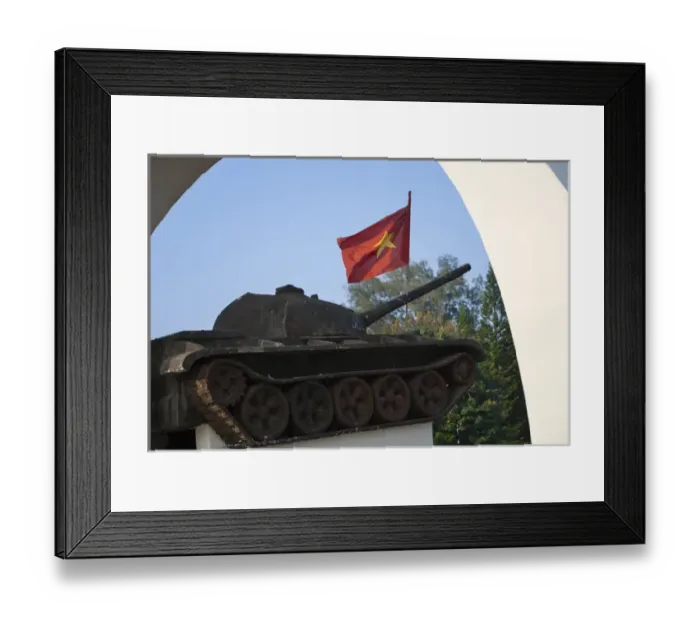Framed Print : Tank with national flag Framed Print : Tank with national flag