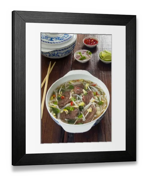 Framed Print : Vietnamese Pho beef broth, Vietnam, Asia Framed Print : Vietnamese Pho beef broth, Vietnam, Asia