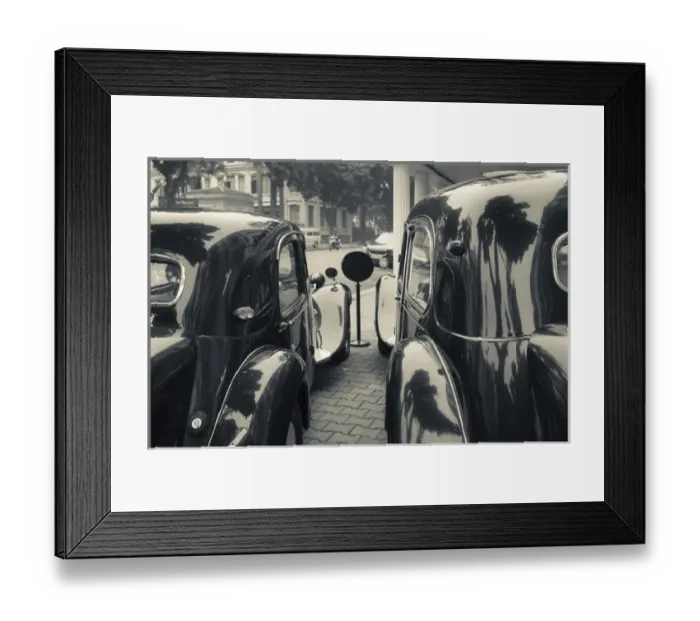 Framed Print : Vietnam, Hanoi, antique French Citroen Traction-Avant cars Framed Print : Vietnam, Hanoi, antique French Citroen Traction-Avant cars