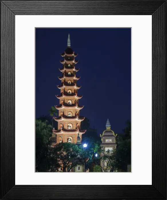 Framed Print : Vietnam, Hanoi, Tay Ho, West Lake, Tran Quoc Pagoda, dusk Framed Print : Vietnam, Hanoi, Tay Ho, West Lake, Tran Quoc Pagoda, dusk